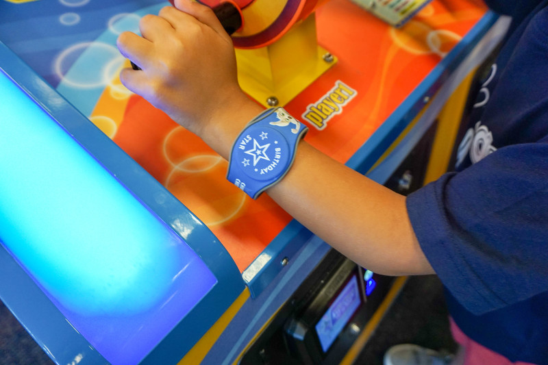 Play band on child's arm