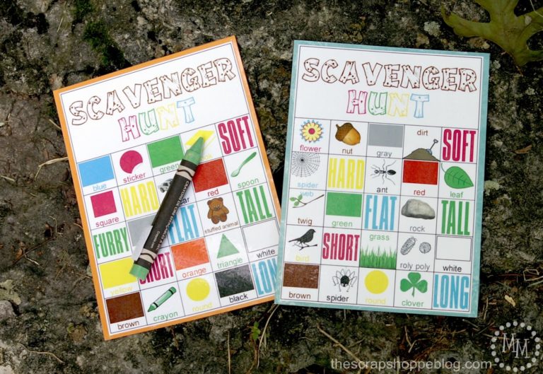 scavenger hunt cards