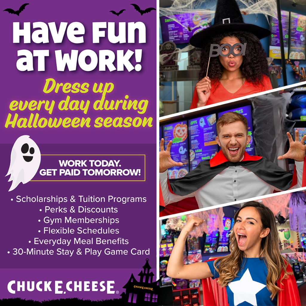 Have fun at work! dress up every day during halloween season